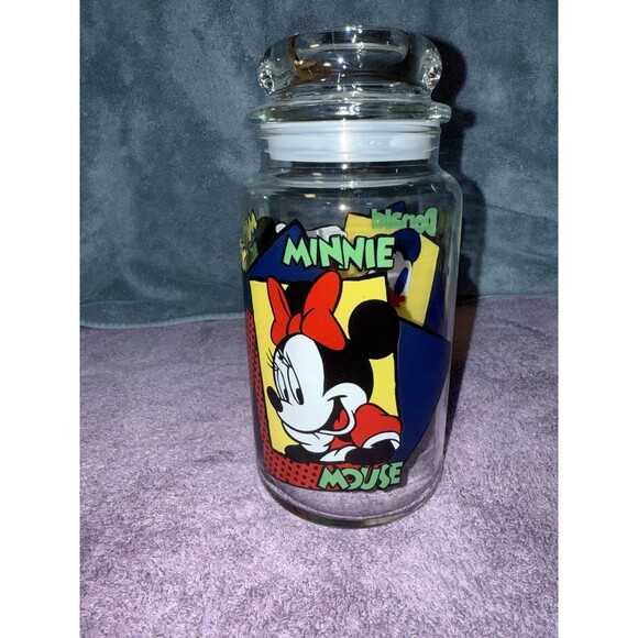 Disney 8.5” Jar Anchor Hocking Mickey Mouse And Friends Vintage Collectibles - Picture 2 of 7
